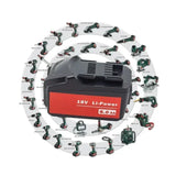 Metabo 18V Replacement Battery – Ideal for Cordless Drill Drivers, Wrenches & Hammers | Compatible with 625592000 / 625591000