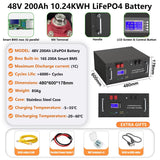 LiFePO4 48V 300AH 15Kwh Battery 51.2V 100AH 150AH 200AH Lithium Solar Home Battery 6000+ Cycles For Home Energy Storage EU Stock