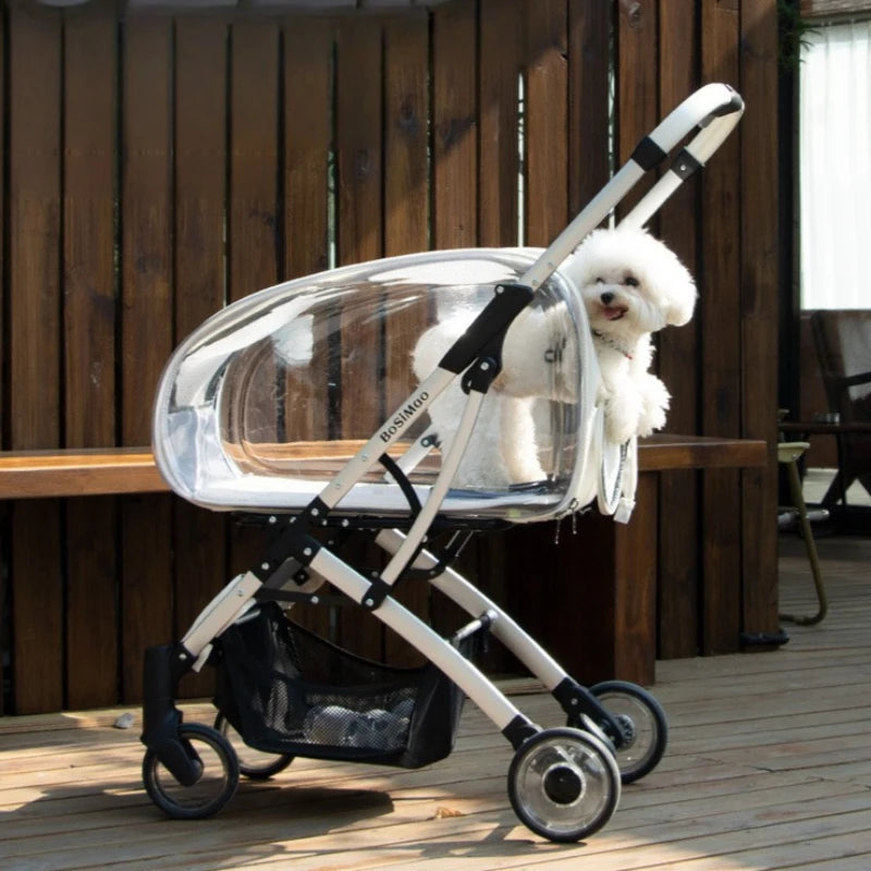 Luxury Pet Stroller Dogs 4 Wheels Foldable Detachable Cat Stroller Outdoor Walking Small Medium Puppy Strollers Portable Cheap