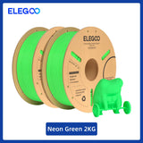 ELEGOO 1.75mm PLA+ Filament 2KG Set Plastic 3D PLA for Most FDM 3D Printers Dimensional Accuracy +/- 0.02mm 2pcs*1kg PLA+ Set
