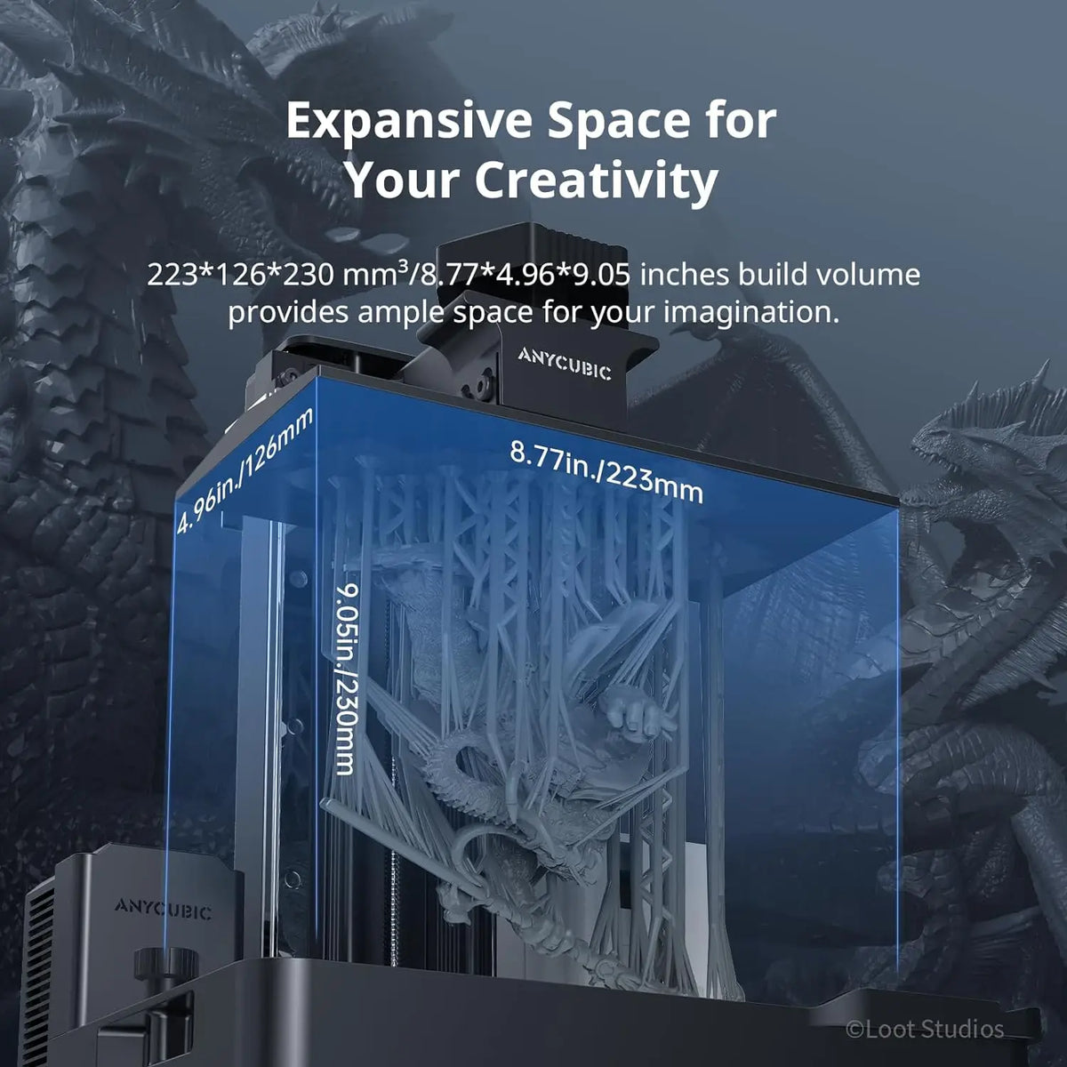 ANYCUBIC Photon Mono M7 PRO 14K Resin 3D Printe 10.1'' Mono LCD 3D Printer Speed Up to 170mm/h Fast Printing Size 223*126*230mm