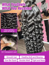 30 40 Inch Loose Deep Wave Human Hair Wig 13x4 13x6 Hd Lace Frontal Wigs For Women 250 Density Lace Front Curly Human Hair Wig