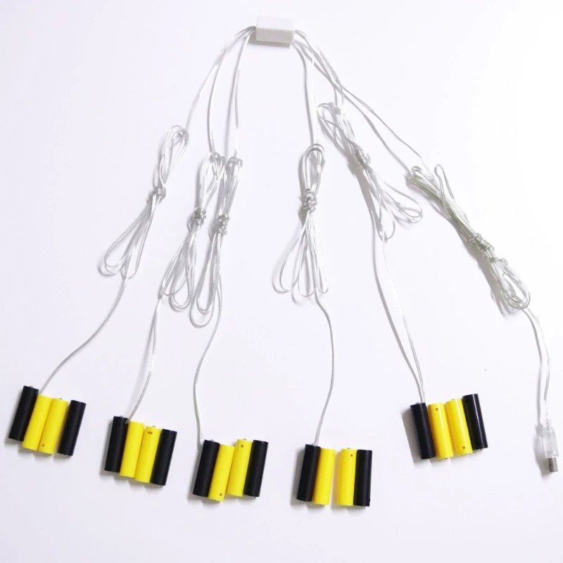 AA Virtual Battery USB AA Battery Eliminators for LED Lights Lamps Fans Cameras Replacement for 4.5V and 3V AA Batteries