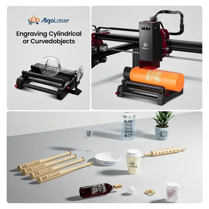 Algolaser DIY KIT MK2 10W Table CNC Laser Cutter Engraver 3.5” Touch Scree Phone&WiF Metal Wood Lase Cutting Engraving Machine