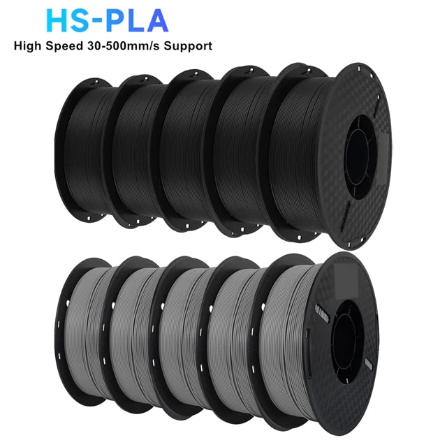 KINGROON High Speed PLA Filament 1.75mm New HS-PLA 3D Printer Filament For 30-500mm/s Fast Printing Rapid PLA 5kg 10kg Mix Color