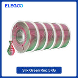 ELEGOO 5KG/10KG 1.75mm Silk PLA Filament,3D Printer Filament 1kg Gold Silver Fits for Most FDM 3D Printers