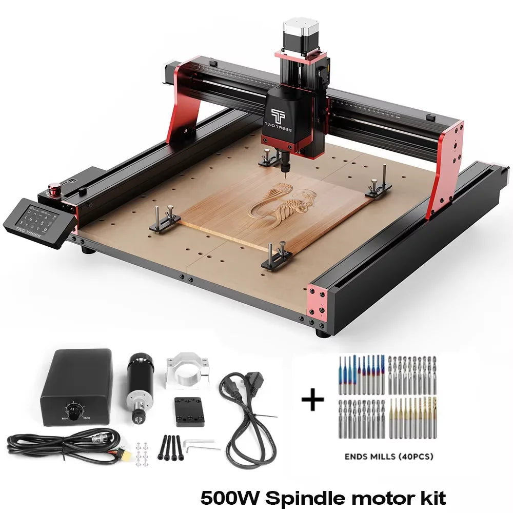 Twotrees TTC450 PRO Laser Milling Engraver Machine 4 AxisDIY Woodworking Cutting Screen UI Upgrade Support Switching Laser Mode