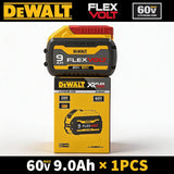 Original Dewalt Flexvolt Battery 20V/60V 9Ah Lithium Ion 18V/54V Battery 180 Watt Hours 6X Runtime 60V Max Replacement Li-ion