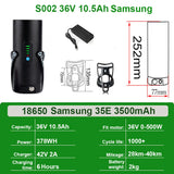 Mini Bottle EBike Battery 36V 10.5Ah 9Ah 48V 7Ah San-yo 18650 Li-ion Battery Pack for Bafang TSDZ2 250W 350W 500W Motor