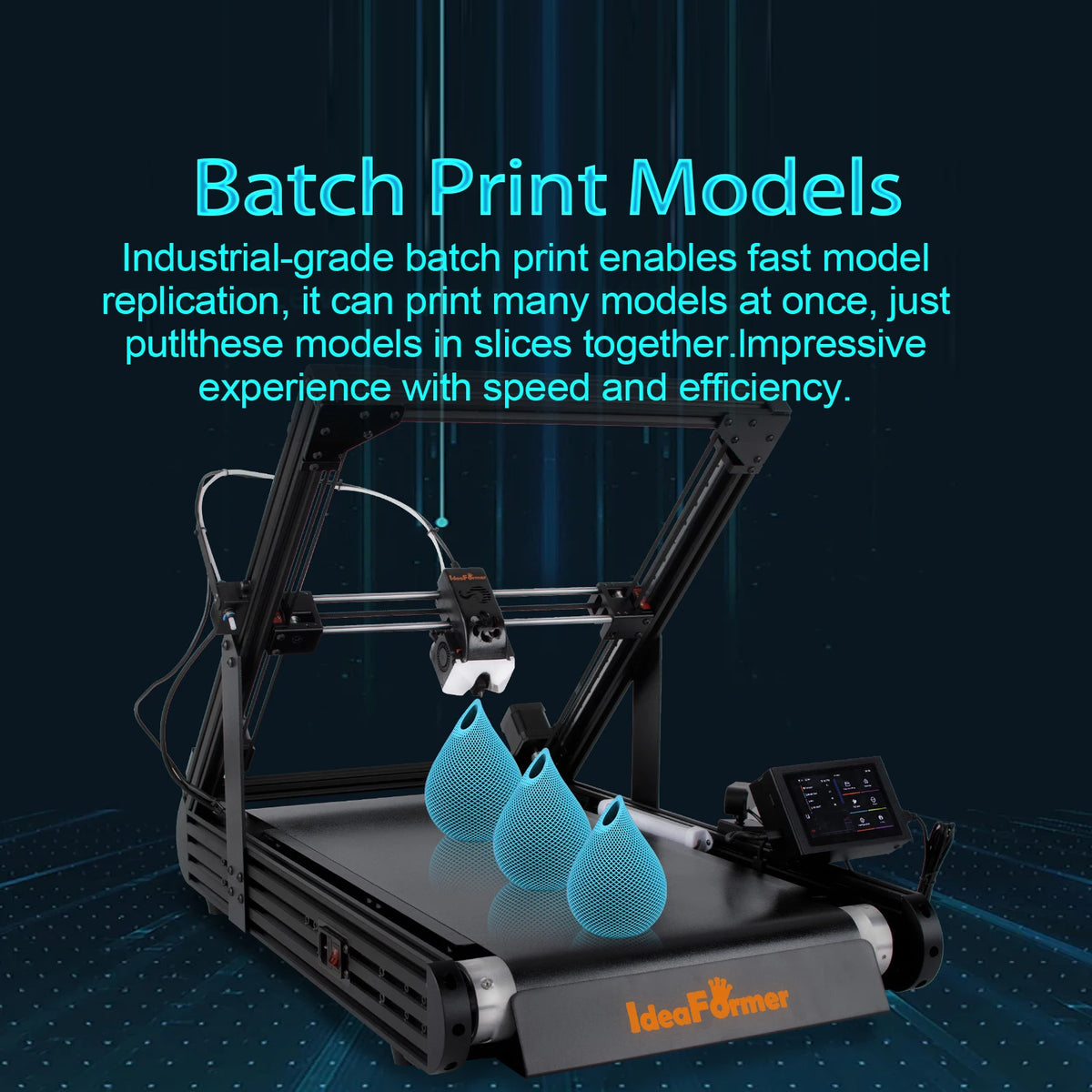 3D Printer IdeaFormer IR3 V2 Infinite Z-Axis Steel Conveyor Belt 250×250×∞mm With Extended Tray Klipper Firmware Auto Leveling