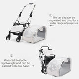 Luxury Pet Stroller Dogs 4 Wheels Foldable Detachable Cat Stroller Outdoor Walking Small Medium Puppy Strollers Portable Cheap