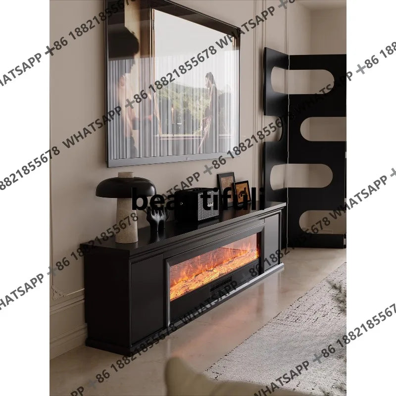 Fireplace, Electronic Simulation Flame Heating Decorative TV Cabinet Home Living Room New Storage Cabinet