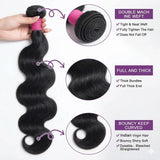 16A Body Wave Bundles Human Hair Brazilian Real Remy Weave Hair 3 4 5 Pcs Unprocessed Raw Hair Bundles Extensions Natural Black