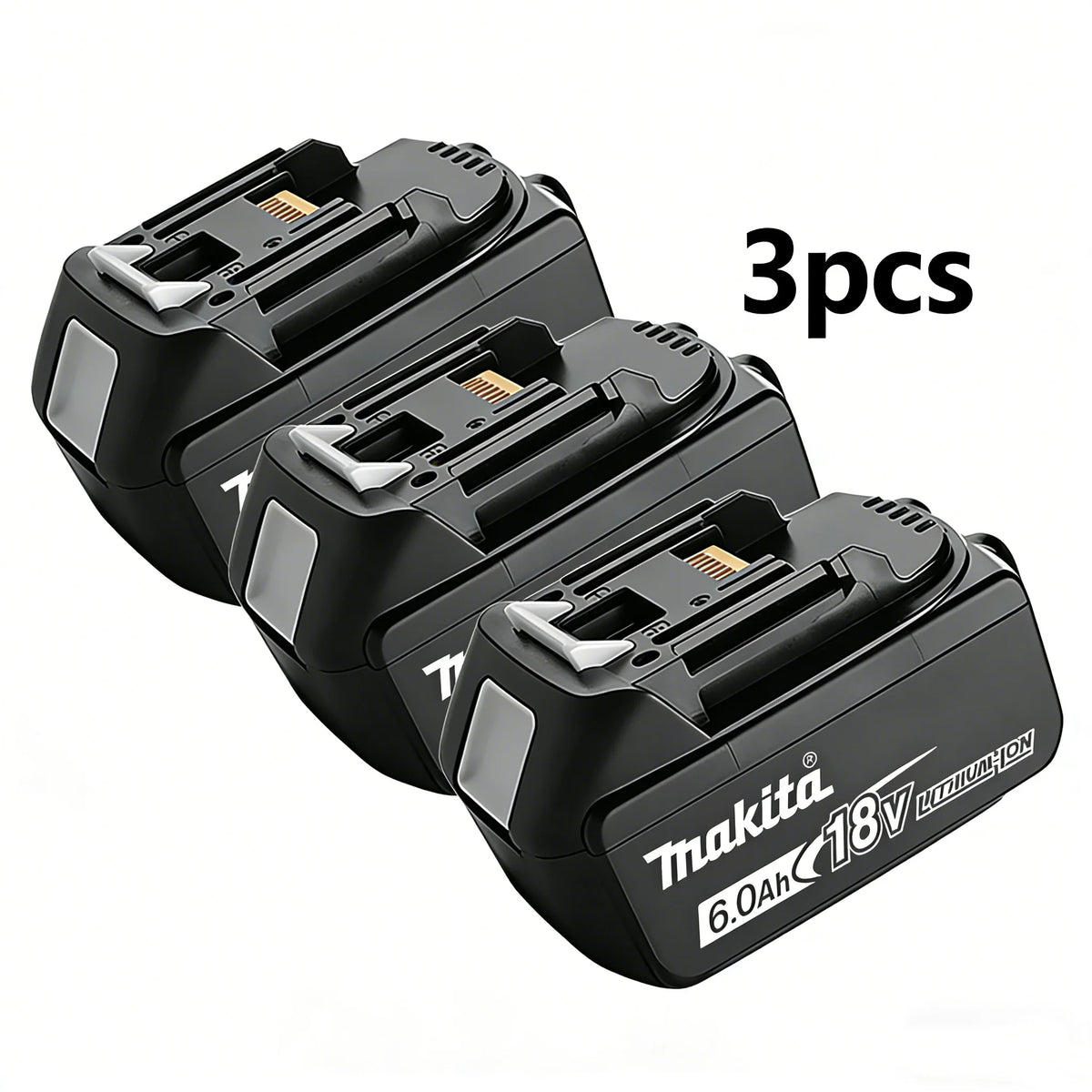 Original Makita 18V 6.0Ah Li-ion Battery, BL1860B LXT Lithium Ion Replacement Power Tool Battery.