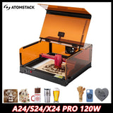 Atomstack A24 X24 Ultra 120W Laser Engraver With Protective Box Cnc Wood Acrylic Glass Marble Water Cup Ring Laser Cutters