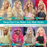 613 13x6 Lace Front Wig Human Hair Body Wave Blonde Lace Frontal Wigs