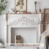 French retro fireplace decorative living room against the wall simulation finished fireplace rack solid wood porch antique