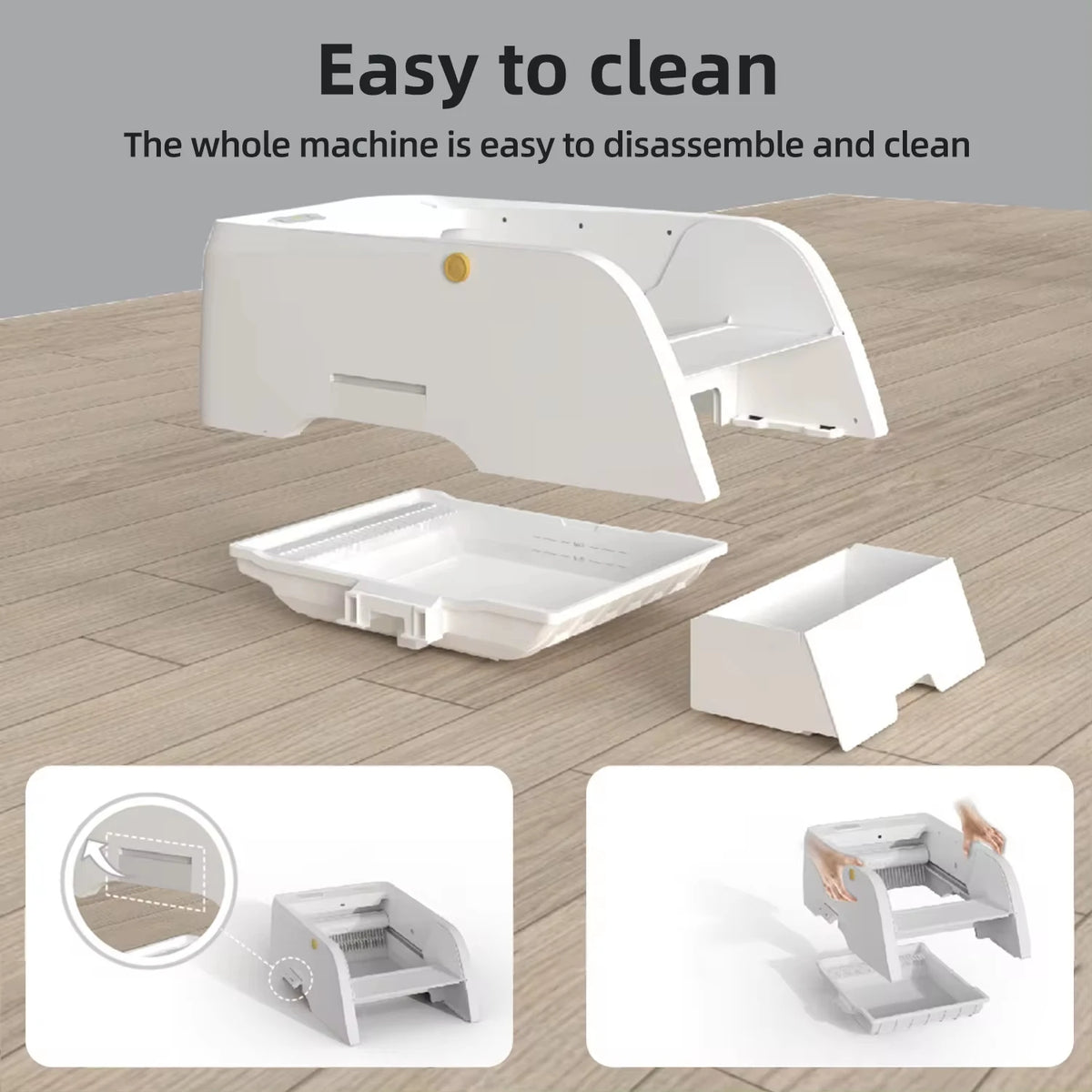 Automatic Self-Cleaning Smart Cat Litter Box WIFI APP Control Plastic Pet Toilet Open Design Smart Cat Toilet Cat Products