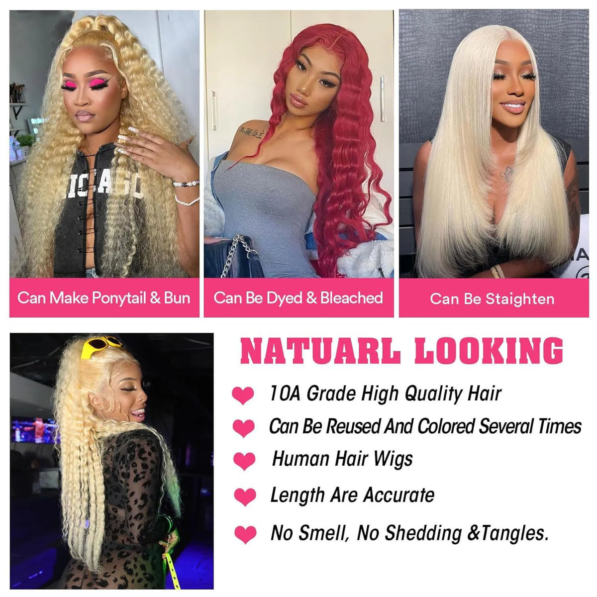 30 Inch 613 Lace Front Wig Human Hair Blonde Wig Human Hair 613 Deep