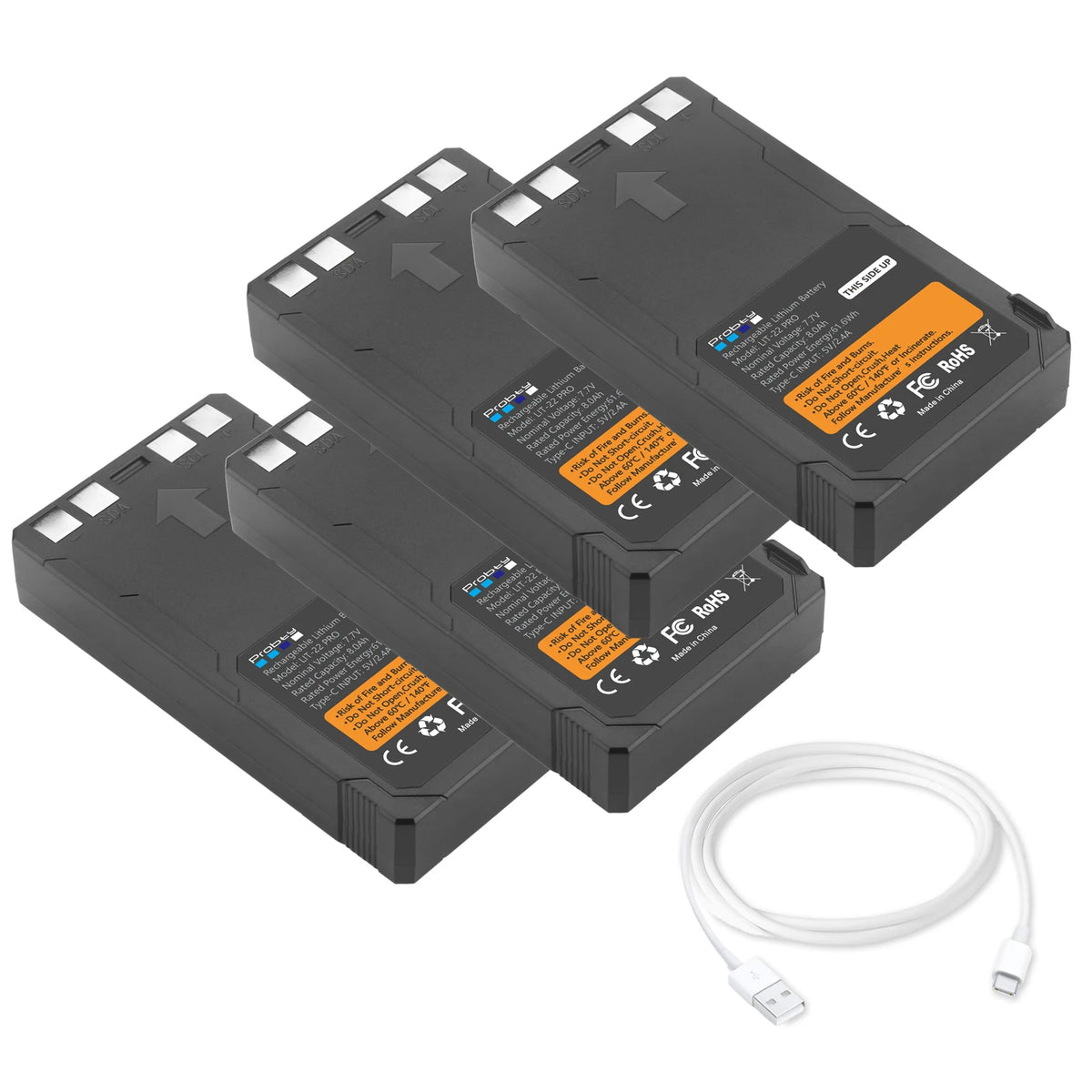 8.0Ah LIT-22, LIT-22 Pro Battery With USB-C Fast Charging for SPYPOINT Flex-M, Flex G-36, Flex-Plus, Flex-S