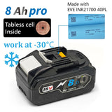 TPCELL New 8Ah/10Ah For MKT 18V 21700 Tabless cells Replacement Battery Power Tools Li-ion
