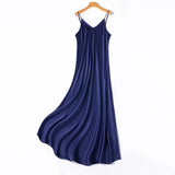 2026 Women's Fashion New 21MM 100% Natural Mulberry Silk Plain Satin Extended French Sexy Adjustable Shoulder Strap Solid Dress