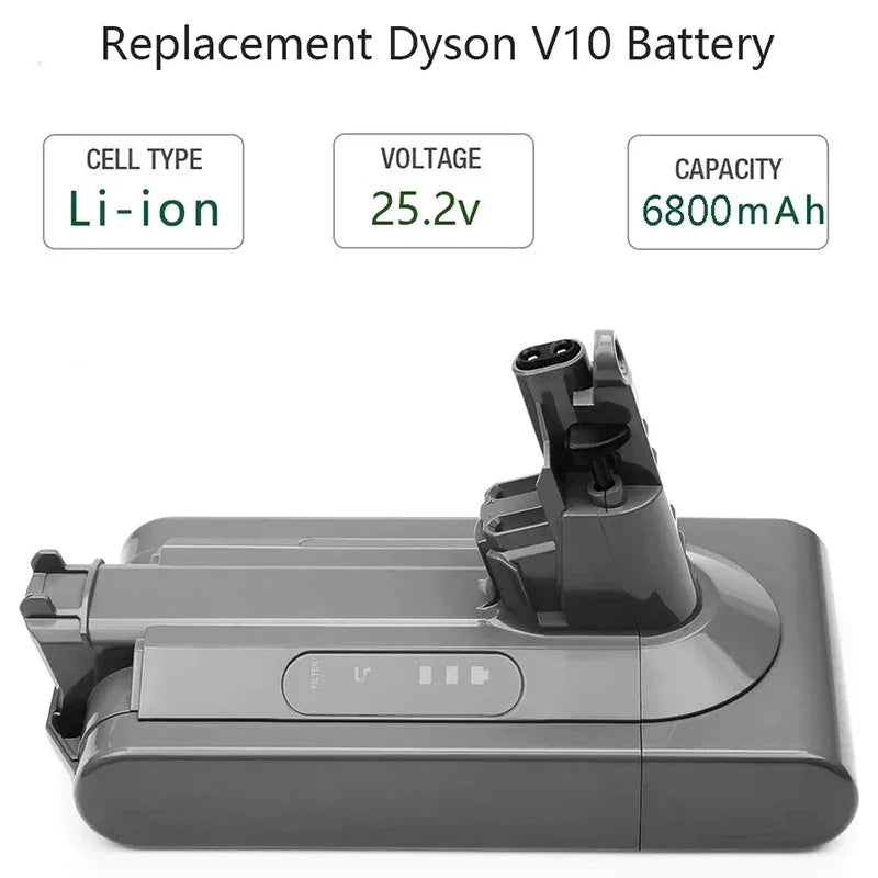 for Dyson Battery V10 SV12 6800mAh 100Wh Replacement battery for Dyson V10 Absolute Fluffy cyclone SV12