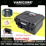 VariCore 12V/12.8v 340Ah 360Ah 200Ah 180Ah 120Ah LiFePO4 Battery Lithium Iron Phosphate Batteries Travel Camp 14.6v Golf Cart