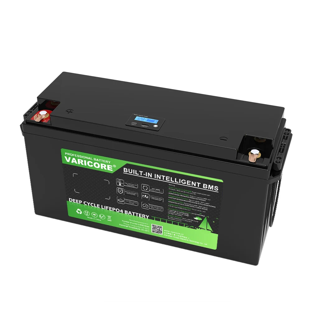 VariCore 12V/24V/36V/48V 360Ah 340Ah 180Ah 100Ah 120Ah LiFePO4 Battery for 4s 8s 10s 16s Solar Touring Car Golf Cart Duty-free