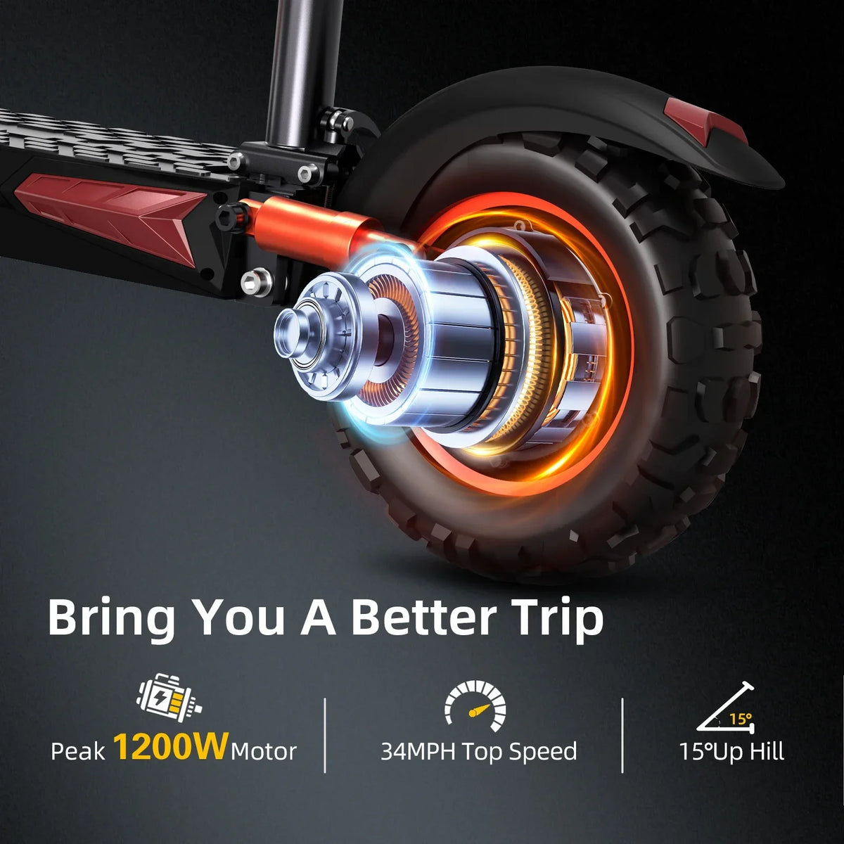 FREEBOY J11 MAX Adult Electric Scooter 1200W Motor 48V 18Ah Battery Folding E-Scooter 11 Inch Fat Tire E-Mountain Scooter
