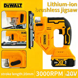 DEWALT 20V Brushless Jig Saw 3000RPM Cordless Electric Curve Saw Adjustable Speed Multifunction Woodworking Power Tool