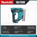 Makita Cordless Nail Gun:10-30mm Nails,2 in 1 Electric Stapler Gun Drives 2 Inches Nailer for Upholstery and Woodworking