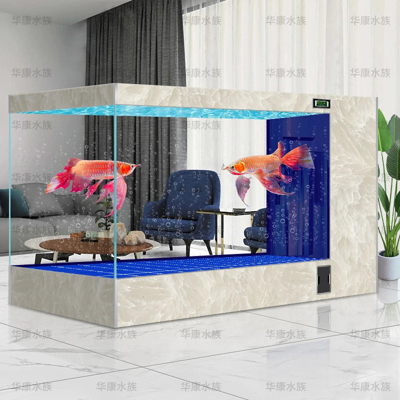 Filter fish tank living room large ecological water-free special fish tank for koi aquarium