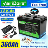 VariCore 12V/24V/36V/48V 360Ah 340Ah 180Ah 100Ah 120Ah LiFePO4 Battery for 4s 8s 10s 16s Solar Touring Car Golf Cart Duty-free