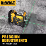 DEWALT DW089LG 3 Sides*360 Degree Vertical 12 Lines Laser Level Horizontal Green Light Level Meter Outdoor