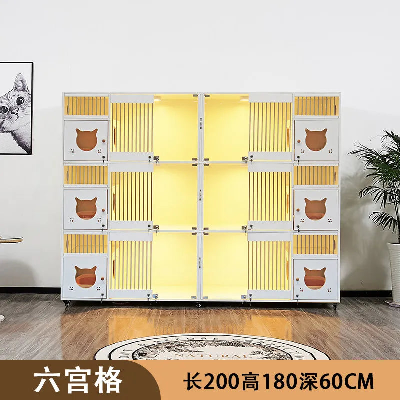 cage, solid wood cat cage, pet shop, glass cat breeding cabinet, display cabinet, foster cabinet, cattery,