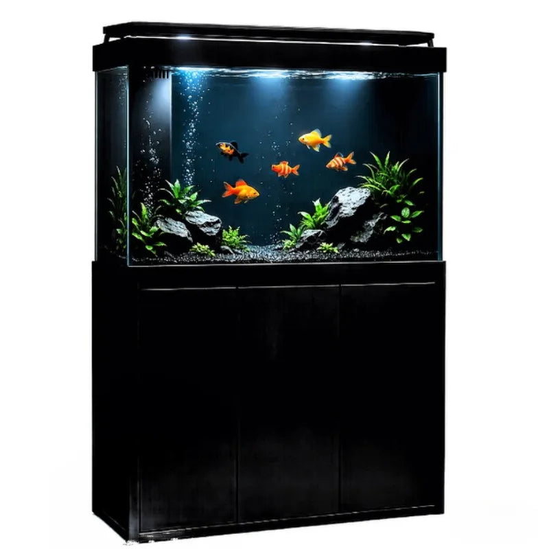 All-in-One AquariumFactory Wholesale Luxury Modern Smart Rectangle Living Room Large Home Fish Tank Ultra White Clear Glass Alum