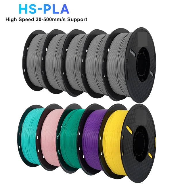 KINGROON High Speed PLA Filament 1.75mm New HS-PLA 3D Printer Filament For 30-500mm/s Fast Printing Rapid PLA 5kg 10kg Mix Color