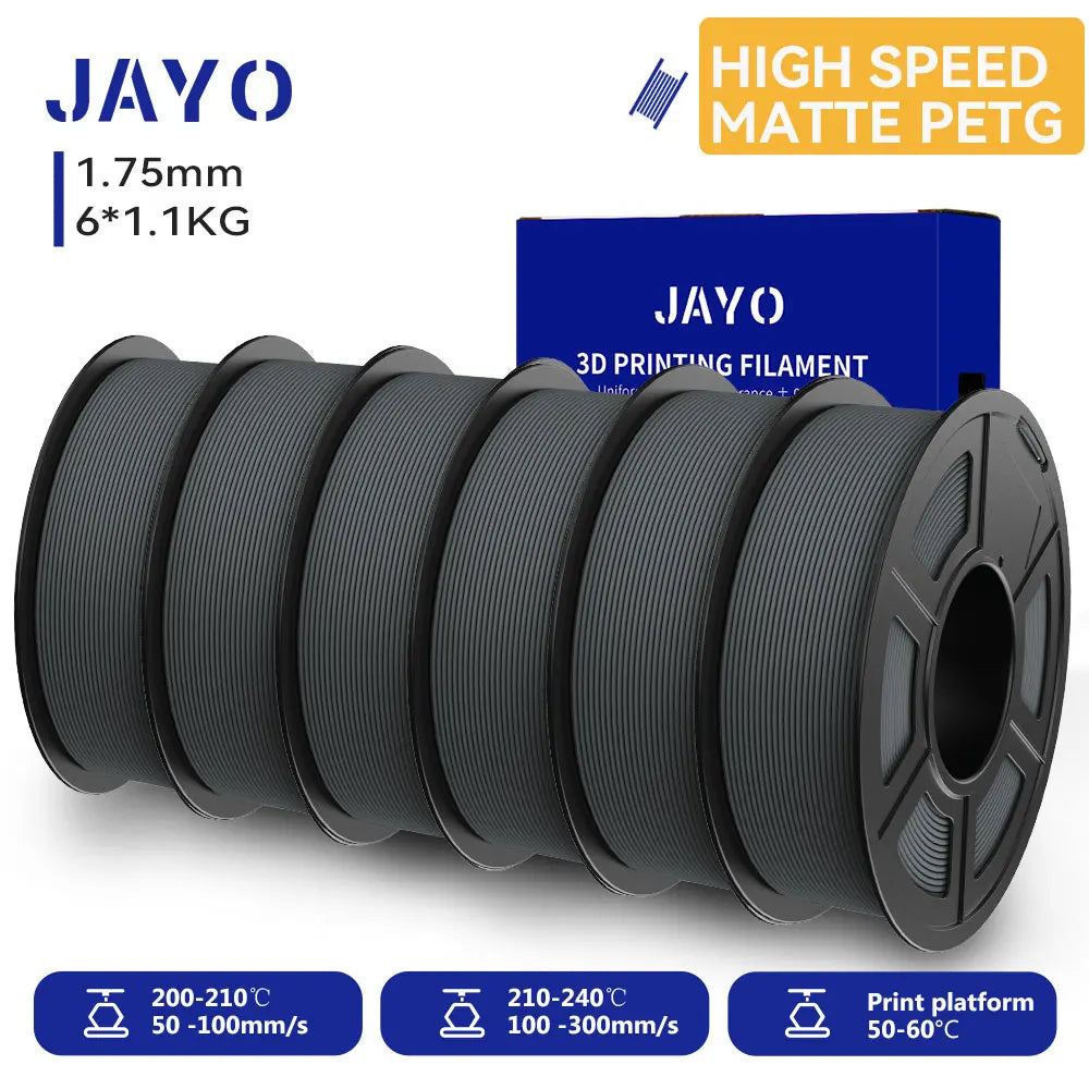 JAYO 3D PETG/ High Speed Matte PETG / PLA Classic Printer Filament 1.75mm 3D Printer Filament 6.6KG Neatly Wound PETG for 3D
