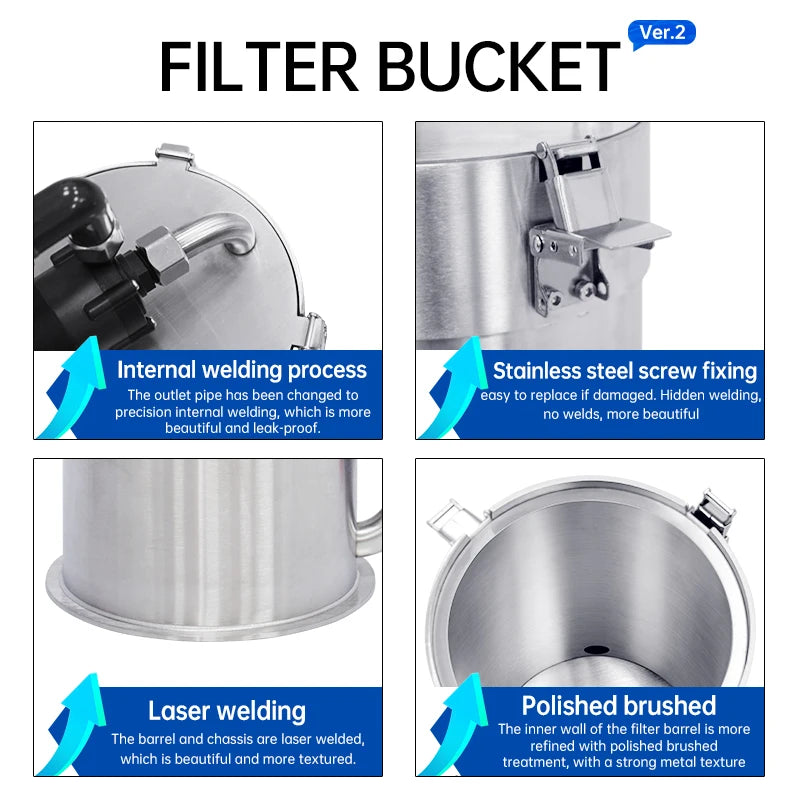 24L Fish tank External Canister Bucket Filter Intelligent App Control Frequency Conversion Ow Noise Wave-making Sound off