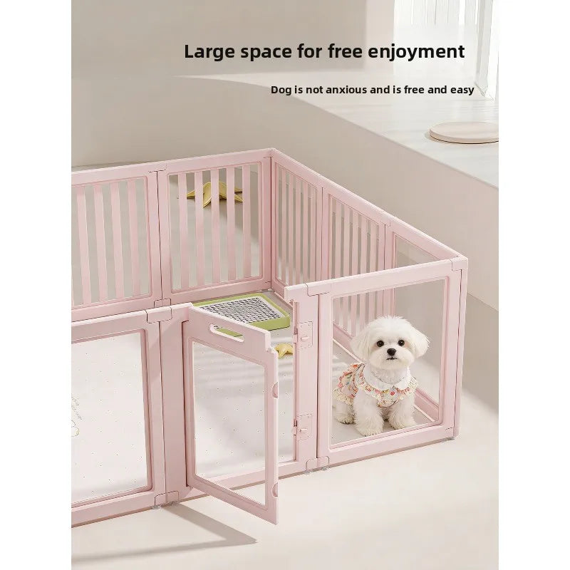 Pet enclosure, pink dog cage, medium and small  new dog cage