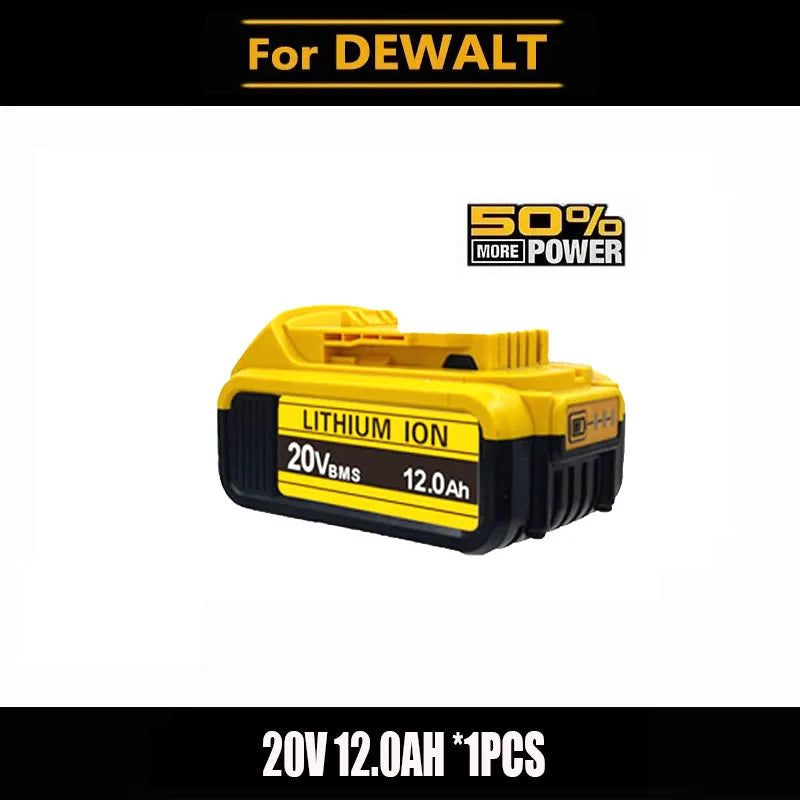 Compatible Replacement Battery For DeWalt 20V/60V 12Ah Lithium Battery Fit DCB200 DCB203 DCB204 DCB205 DCB206 Power Tools