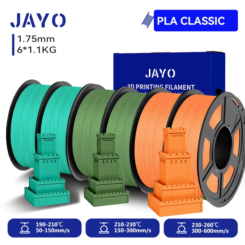 JAYO 3D PETG/ High Speed Matte PETG / PLA Classic Printer Filament 1.75mm 3D Printer Filament 6.6KG Neatly Wound PETG for 3D