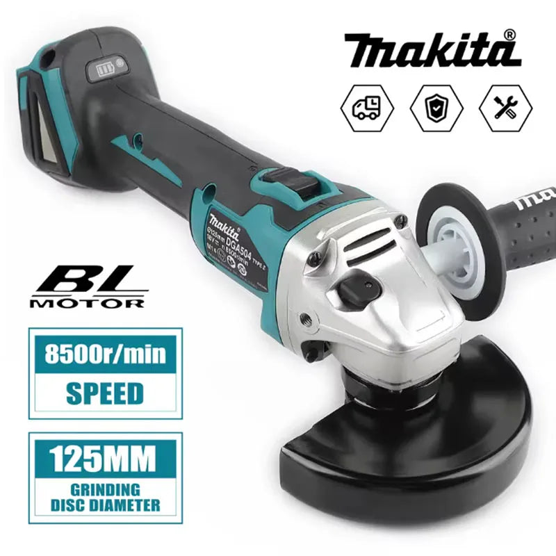 Makita DGA504 18V Brushless Lithium Electric Angle Grinder High Power Rechargeable Polishing & Cutting Machine