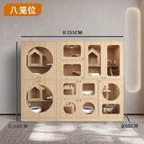 Cat villa cat house household solid wood interior cabinet house free space cat climbing frame integrated cage