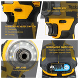 Makita DTD173 18V LXT Cordless Brushless Impact Driver 180 N·M Wood Bolt T-Mode Electric Drill Rechargeable Power Tools