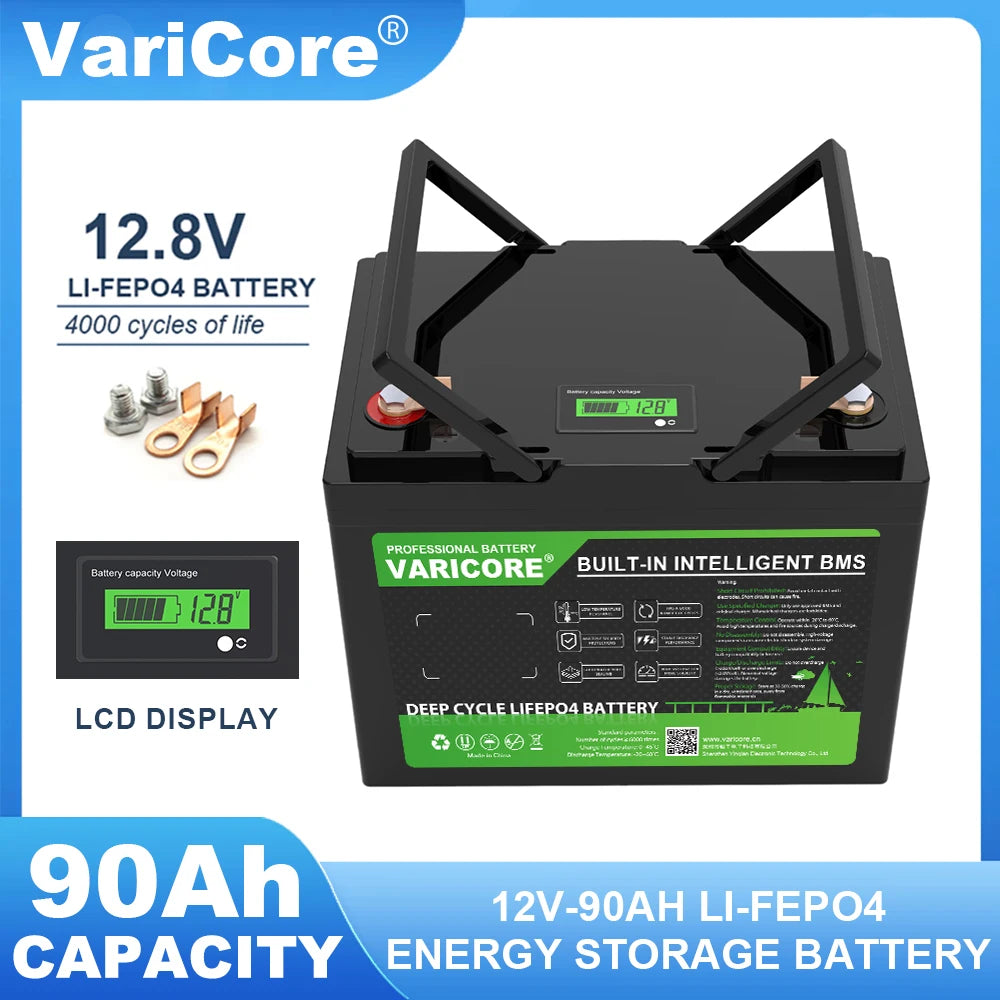 VariCore 12V/12.8v 340Ah 360Ah 180Ah 120Ah 100Ah 4s LiFePO4 Battery Lithium Iron Phosphate Batteries for RV Golf Cart Tax Free