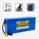 13S5P Battery Pack 48V battery 20Ah 18650 Lithium Suitable for scooters, mountain bikes ，with BMS