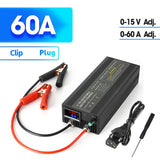 Lifepo4 Charger Power 12V 60A 100Ah Lithium Battery Charger Current /Voltage Adjustable Solar System Battery Power Accessories