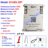 JIKONG JK BMS 40A-200A 8cell 24volt Tdt Lto Seplos 14s 15s 16s 20s 24s 150ah 200a Lifepo4 For Supercapacitor 12600 Kwh 84v Bms